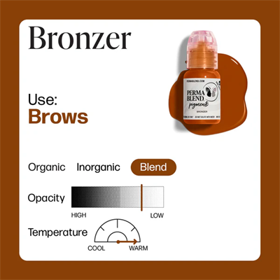 Perma Blend Bronzer – 15 ml Sıcak Kırmızı-Kahve Kaş Pigmenti