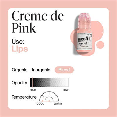 Perma Blend Creme De Pink – 15 ml Yüksek Opaklık Dudak Pigmenti