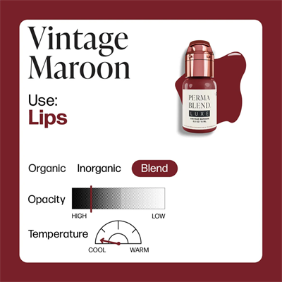 Perma Blend Luxe Vintage Maroon Kalıcı Makyaj Dudak Pigmenti 15ml