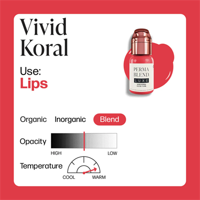 Perma Blend Luxe Vivid Koral Kalıcı Makyaj Dudak Pigmenti 15ml
