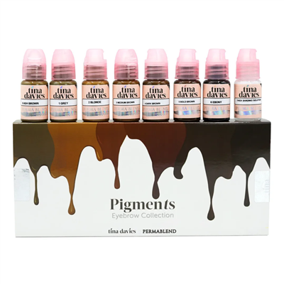 Perma Blend - Tina Davies Collection Brow Set - 7li Kalıcı Makyaj Boya Seti - 15 ml