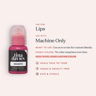 Perma Blend Tina Davies Magenta Kalıcı Makyaj Dudak Pigmenti 15ml