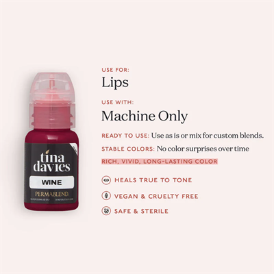 Perma Blend Tina Davies Wine Kalıcı Makyaj Dudak Pigmenti 15ml