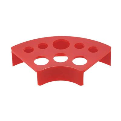 Plastik Boya Potası Standı Kırmızı - 8li