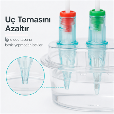 Plastik Dövme İğnesi Temizleme Standı 20’li