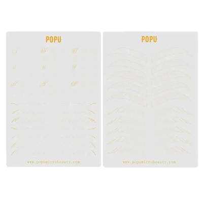 Popu Double Side PMU Practice Pads (5 Adet) Nano Stroke - Kaş Deneme Derisi