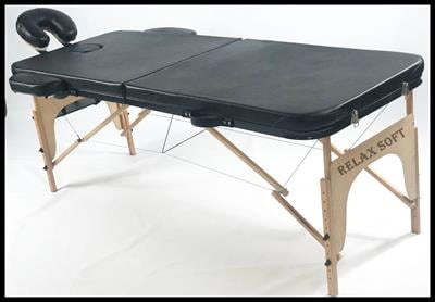 Portatif Ahşap Dövme Sedyesi Siyah Renk