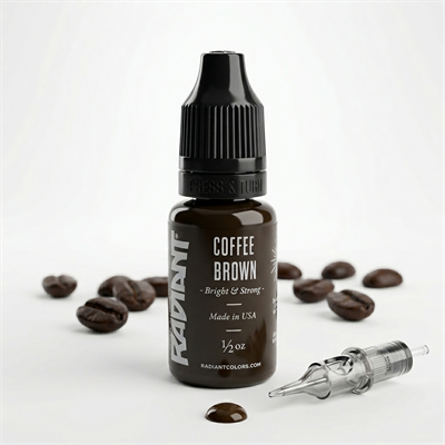 Radiant Colors Coffee Brown Koyu Kahverengi Dövme Boyası 0,5oz - 15ml