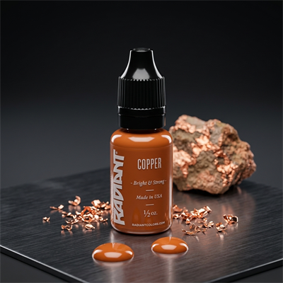 Radiant Colors Copper Bakır Tonlu Kahverengi Dövme Boyası 0,5oz - 15ml