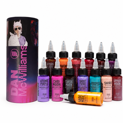Radiant Colors Dan McWilliams 14lü Dövme Boyası Seti 1oz - 30ml