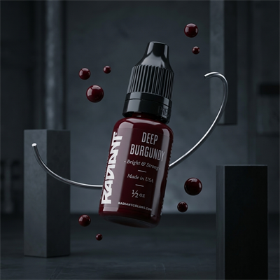 Radiant Colors Deep Burgundy Koyu Bordo Dövme Boyası 0,5oz - 15ml