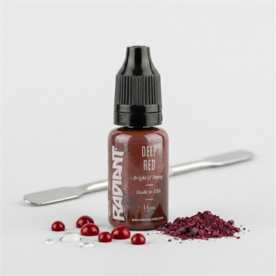 Radiant Colors Deep Red Kahve Alt Tonlu Koyu Kırmızı Dövme Boyası 0,5oz - 15ml
