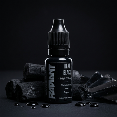 Radiant Colors Real Black Siyah Dövme Boyası 1/2oz - 15ml