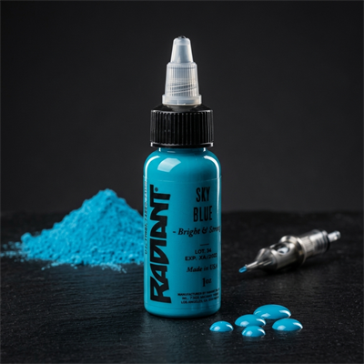 Radiant Colors Sky Blue Mavi Dövme Boyası 1oz - 30ml