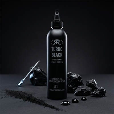 Radiant Colors Turbo Black Siyah Dövme Boyası 8oz - 240ml