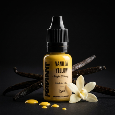 Radiant Colors Vanilla Yellow Pastel Sarı Dövme Boyası 0,5oz - 15ml