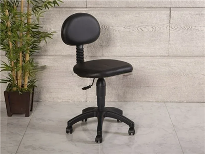 Sırtlı Tabure Plastik Ayaklı Siyah