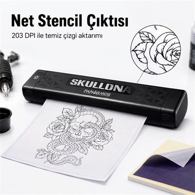 SkullDNA SP20 Kablosuz Termal Stencil Yazıcı Bluetooth USB