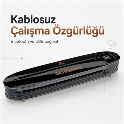 SKULLDNA SP30 Kablosuz A4 Termal Stencil Yazıcı Bluetooth USB