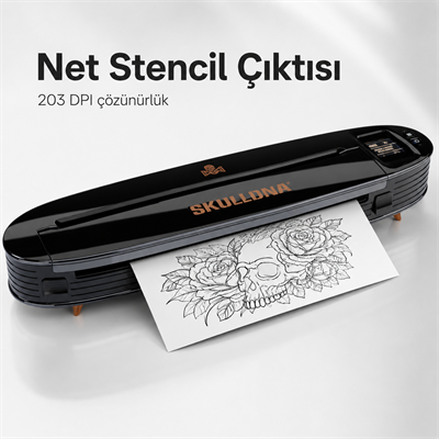SKULLDNA SP30 Kablosuz A4 Termal Stencil Yazıcı Bluetooth USB