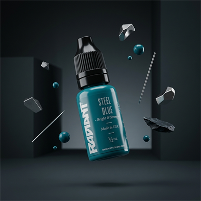 Radiant Colors Steel Blue Mavi Dövme Boyası 1/2oz - 15ml