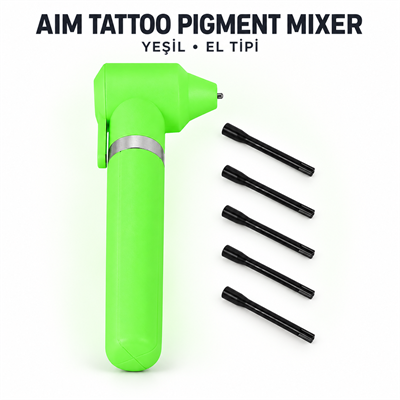 Tattoo Pigment Mixer El Tipi Boya Karıştırıcı Mikser Yeşil