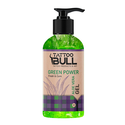TattooBull Green Power Stencil Gel Dövme Transfer Jeli 240 ml