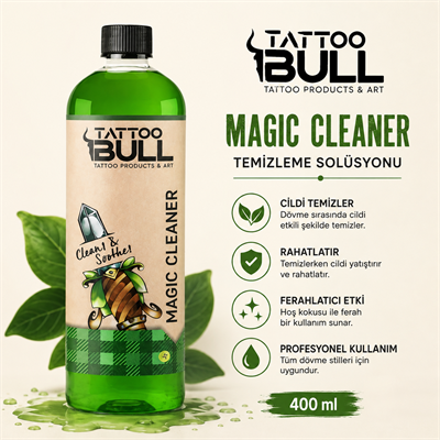 TattooBull Magic Cleaner Green Soap Dövme Temizleme Solüsyonu 400 ml