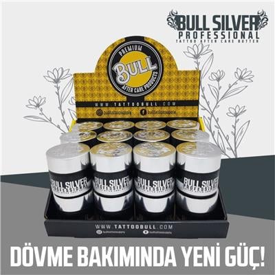 TattooBull Silver Professional Tattoo After Care Butter 24lü - Tattoobull Bakım Kremi