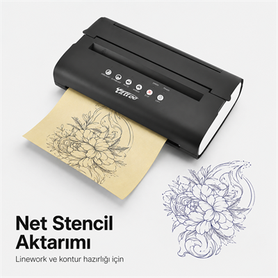 Thermal Tattoo Copier PRT5 Dövme Stencil Termal Yazıcı Siyah