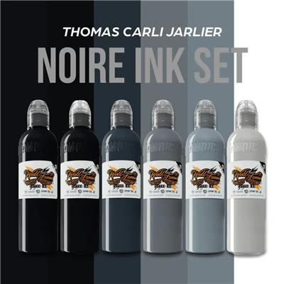 Thomas Carli Jarlier Noire Dövme Boyası Seti - World Famous Ink Dövme Boyası - 4oz/120ml