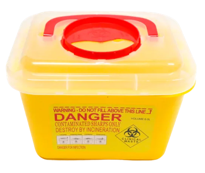 Tıbbi Atık Kutusu Sarı - 5 Litre