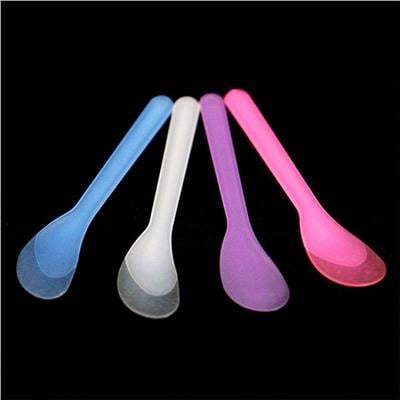 Vazelin Sürme Spatulası -  Karışık Renkli Plastik Dövme Spatulası 80 Adet