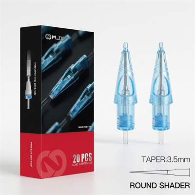 WJX 1205RS 5 RS 0.35mm Round Shader Medium Taper Kartuş Dövme İğnesi 20 Adet