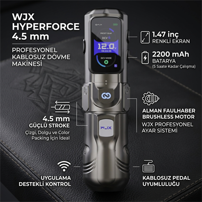 WJX HyperForce 4.5mm Kablosuz Dövme Makinesi