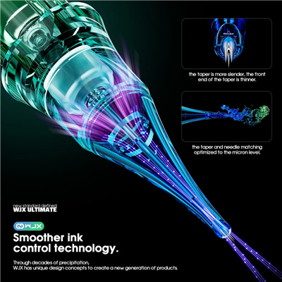 WJX Ultimate 1023 RM-1 23RM Long Taper Kartuş Dövme İğnesi 20 Adet