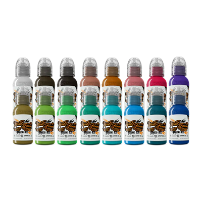 World Famous Ink 16 Color Ink Set #1 16’lı Dövme Boyası Seti 1oz - 30ml
