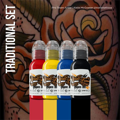 World Famous Ink Traditional Mini 4’lü Dövme Boyası Seti 1oz - 30ml