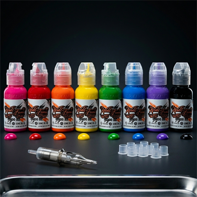 World Famous Ink Yomico Artistic Basic 8li Dövme Boyası Seti 1oz - 30ml x 8