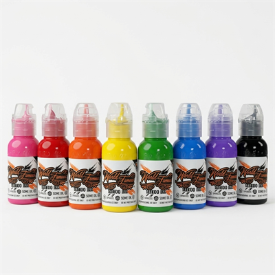 World Famous Ink Yomico Artistic Basic 8li Dövme Boyası Seti 1oz - 30ml x 8