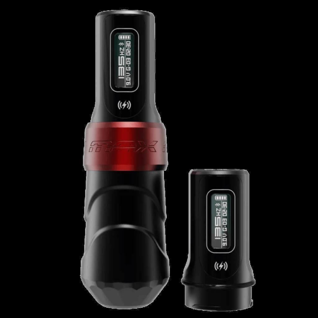 FK Irons Flux Max Yomico Edition – kırmızı kemer detaylı siyah gövde, çift PowerBolt II batarya