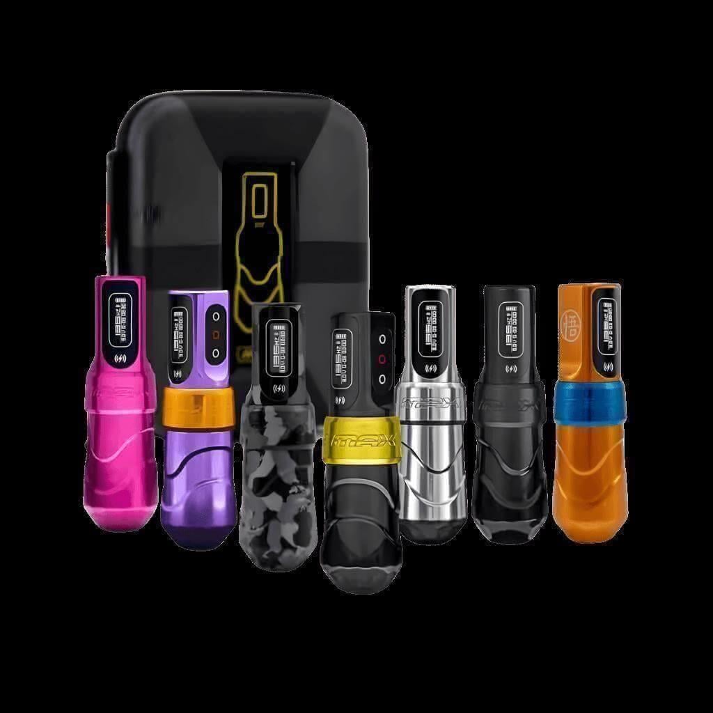 FK Irons Flux Max platformu – farklı renk ve stroke seçenekleriyle kablosuz dövme makineleri ekosistemi