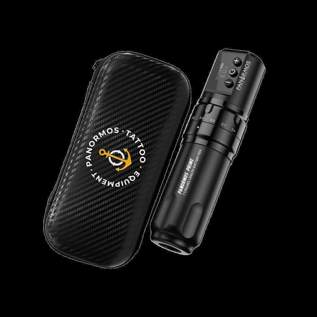 Panormos Prime 10. Yıl Özel Seri Kablosuz Dövme Makinesi – Siyah renk, 2 pil ile
