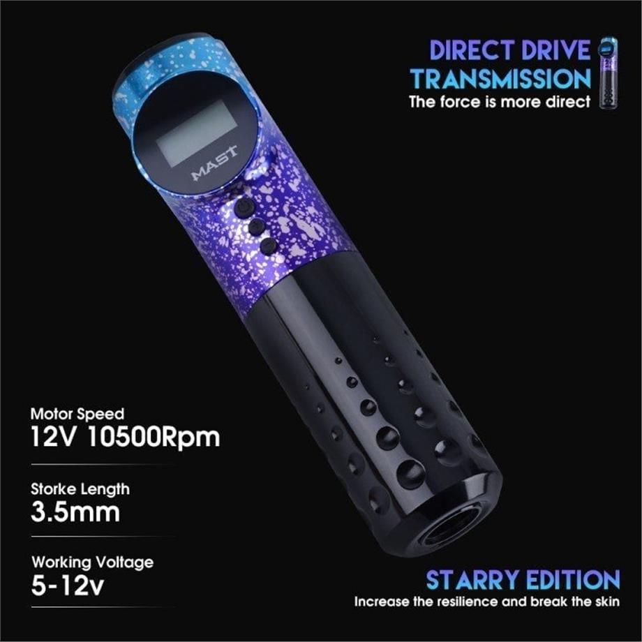 Mast Archer 3.5mm Stroke Kablosuz Dövme Makinesi - Starry Edition