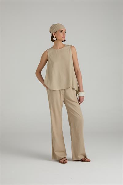 Keten Karışımlı Comfort Fit Pantolon