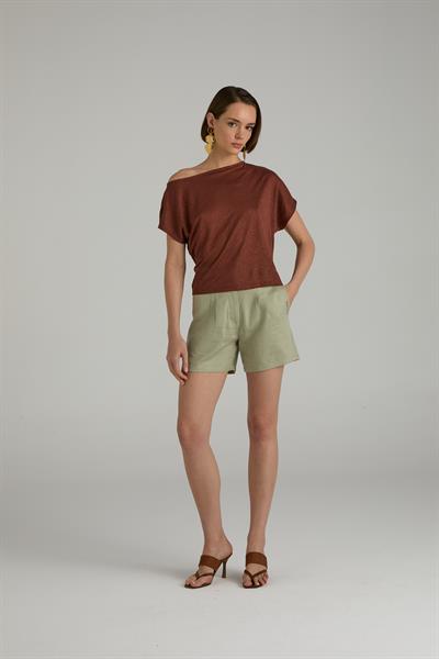 Keten Karışımlı Short