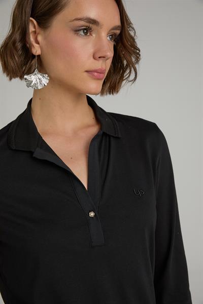 Pamuk Modal Uzun Kollu Polo T-shirt