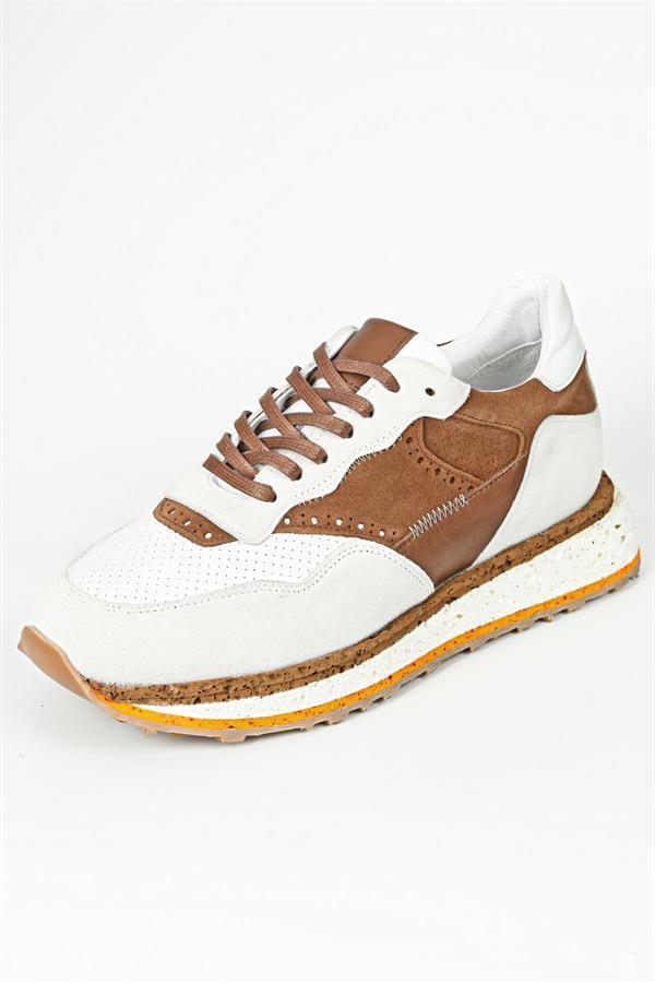 Savage Hakiki Deri El Yapımı Erkek Sneaker Ayakkabı