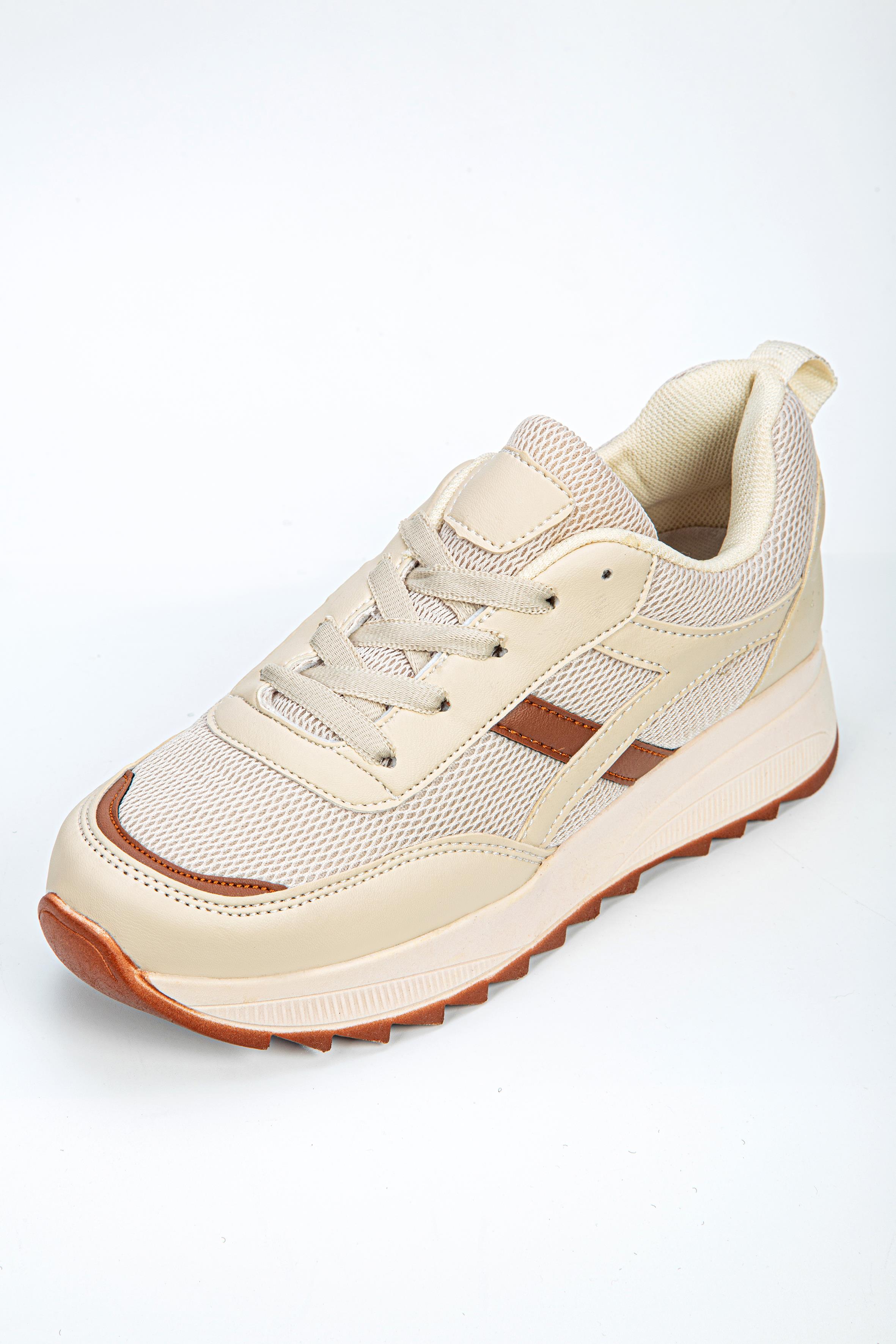 ByTerre 1616 Anorak Bej Kadın Günlük Spor Ayakkabı 