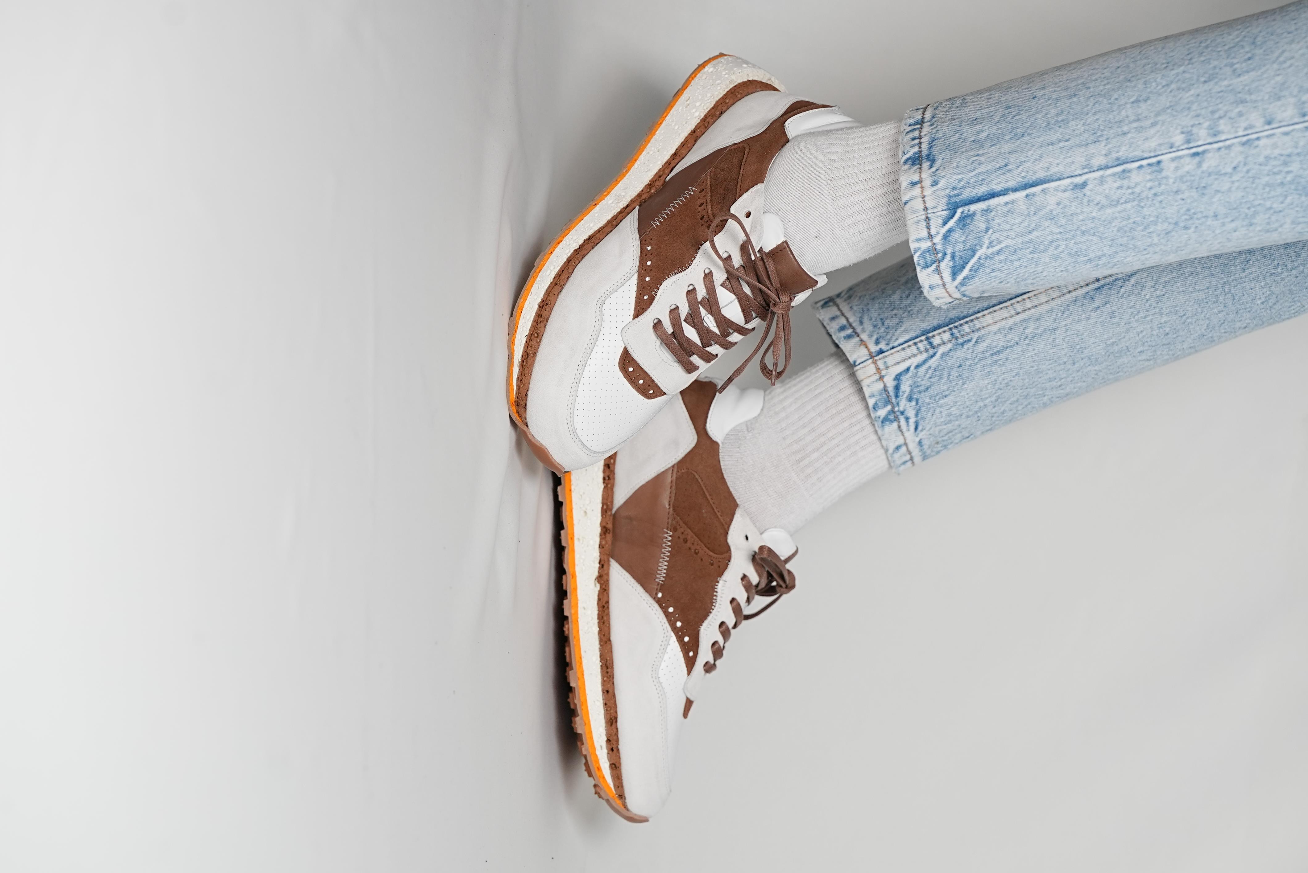 Savage Hakiki Deri Beyaz El Yapımı Erkek Sneaker Ayakkabı